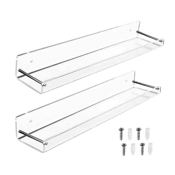 Bathroom Floating Wall Mounted Acrylic Display Stand