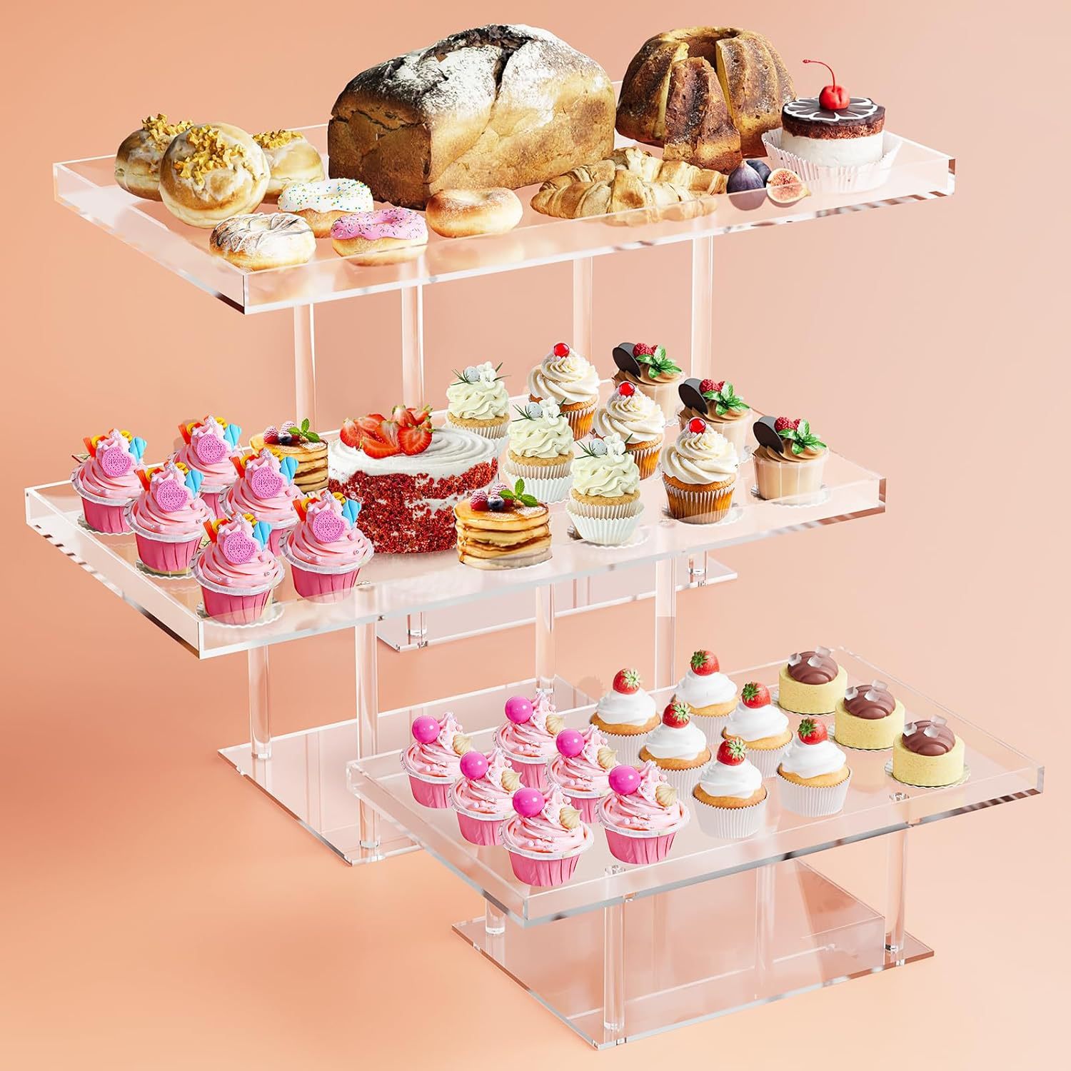 Acrylic Transparent Storage Tray For Dessert Tables