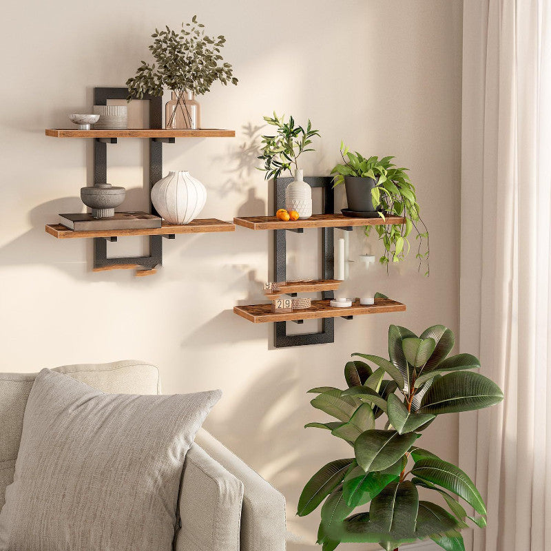 Wall-mounted Storage Solid Wood Floating Wall Shelf