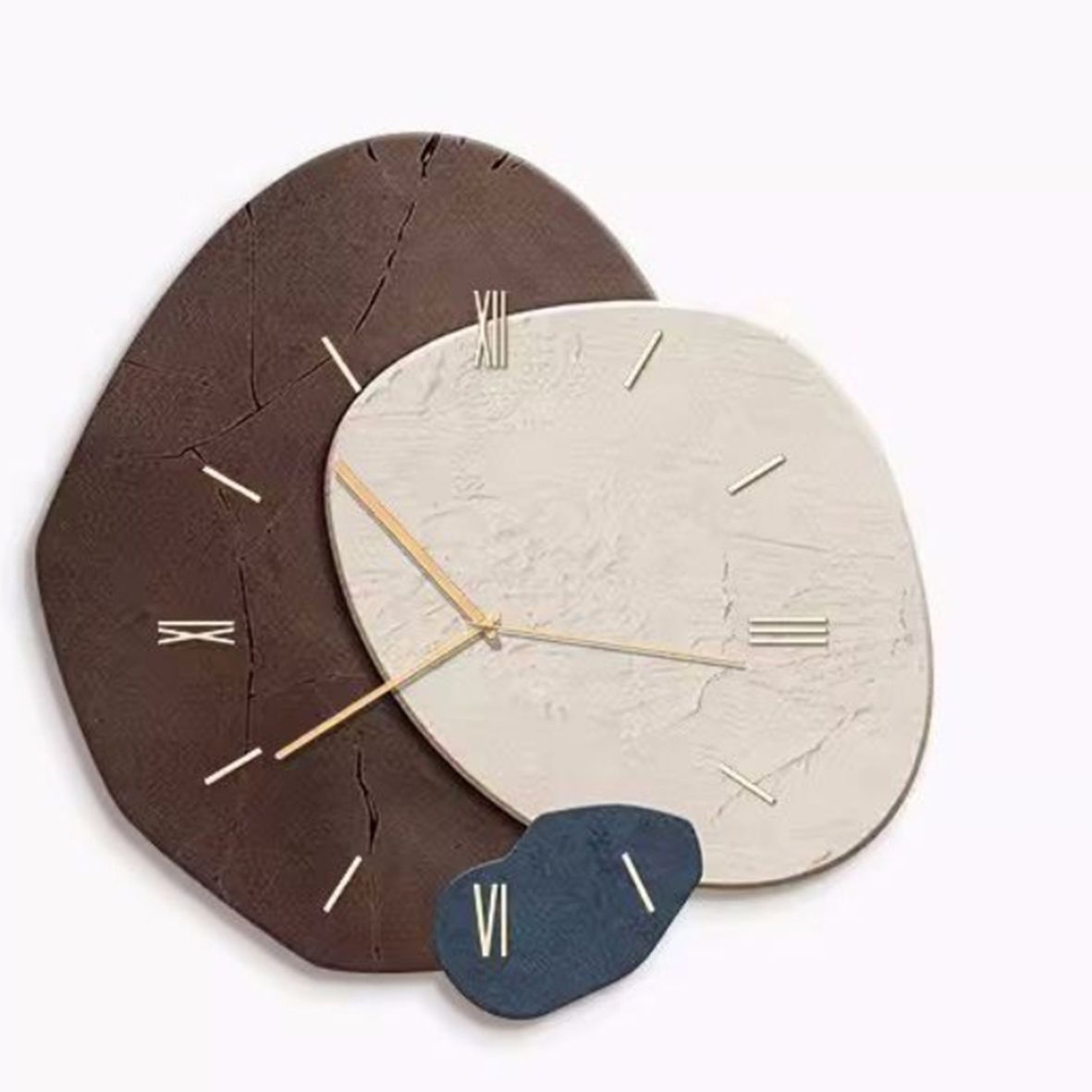 New Chinese Style Dining Room Dining Table Hanging Painting Punch-free Wall Clock
