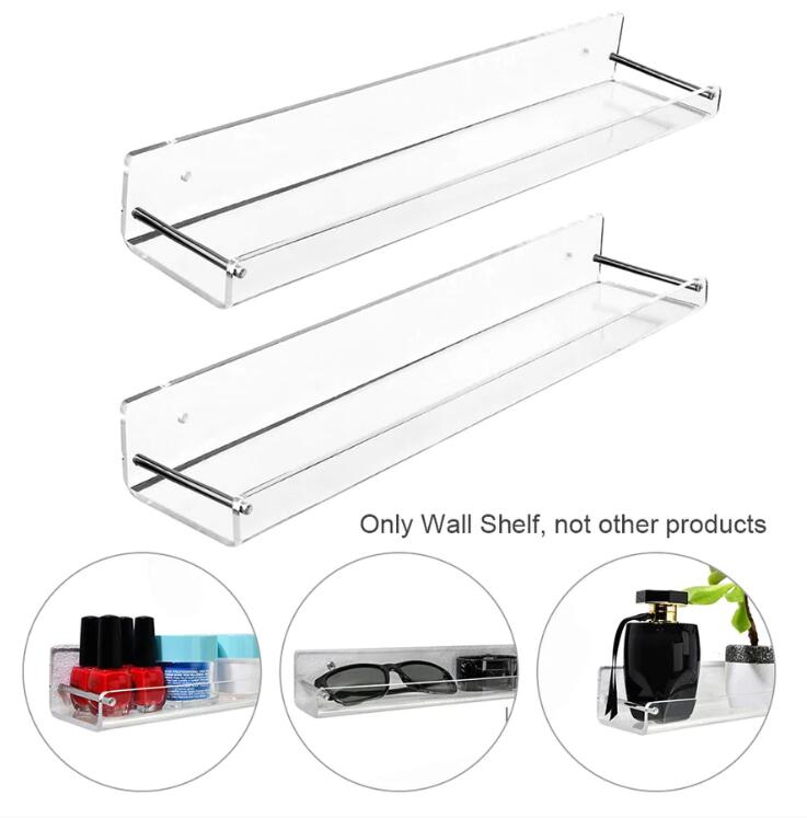 Bathroom Floating Wall Mounted Acrylic Display Stand