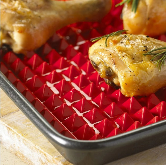 Non-Stick Silicone Pyramid Baking Mat – Crispier, Healthier Cooking Without Grease
