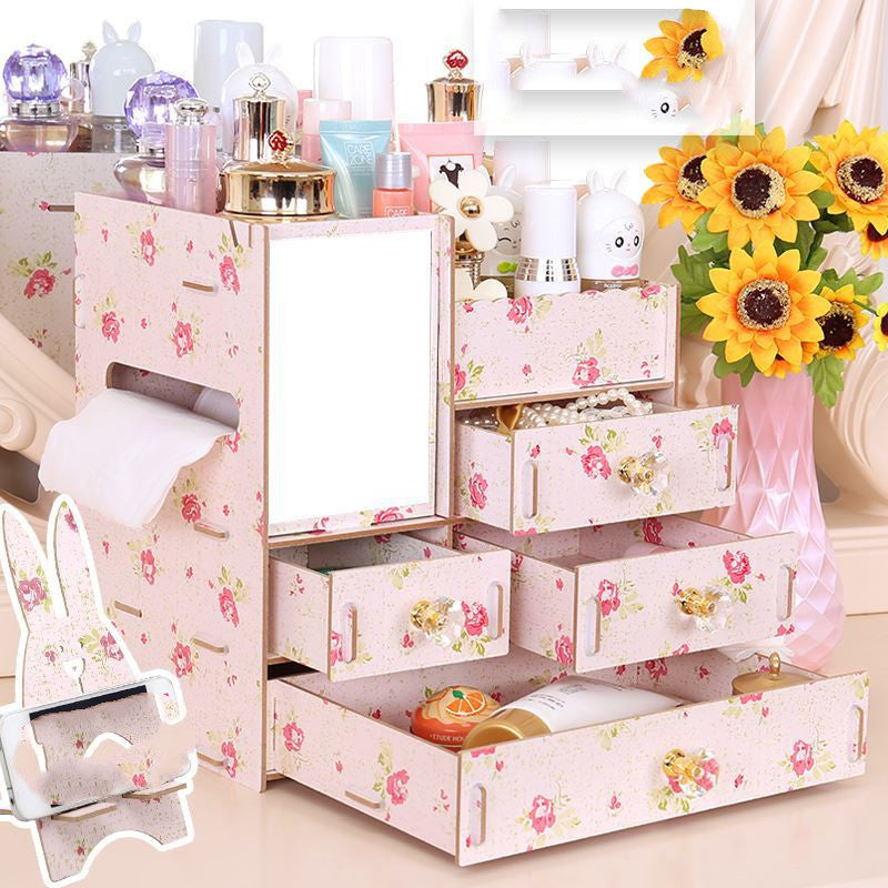 Table Top Dresser Box With Mirror