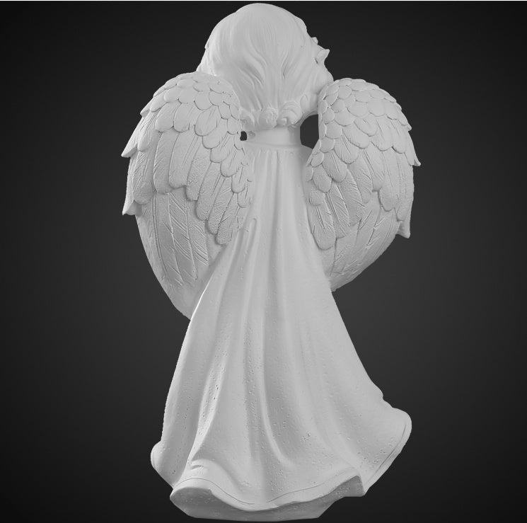 Angel Plaster Statue Decoration Nordic Desktop Ins Decoration Cute Mini Trumpet Portrait Sculpture Figure Statue