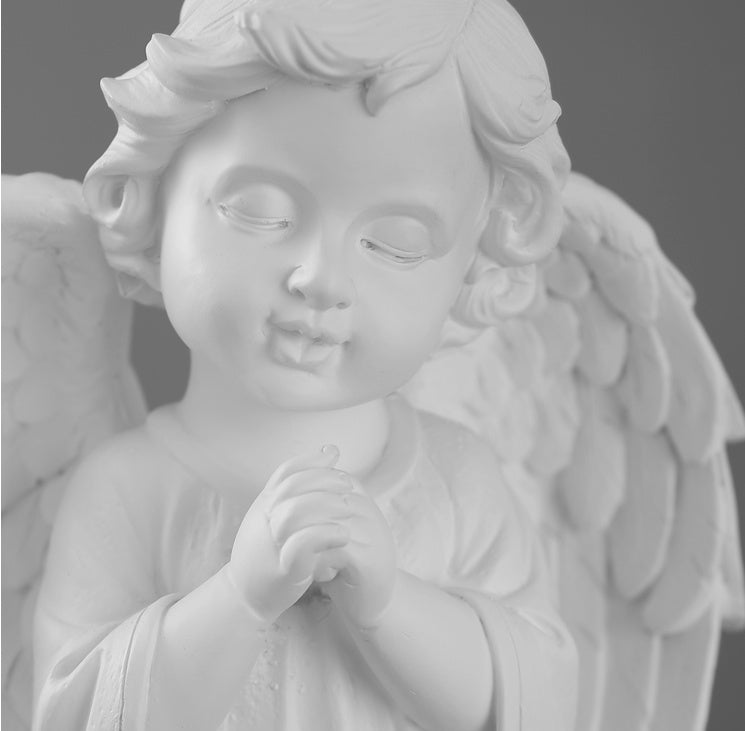 Angel Plaster Statue Decoration Nordic Desktop Ins Decoration Cute Mini Trumpet Portrait Sculpture Figure Statue
