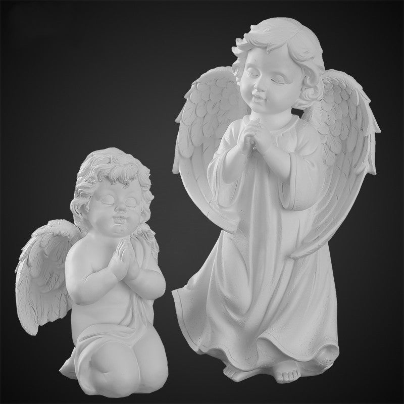 Angel Plaster Statue Decoration Nordic Desktop Ins Decoration Cute Mini Trumpet Portrait Sculpture Figure Statue