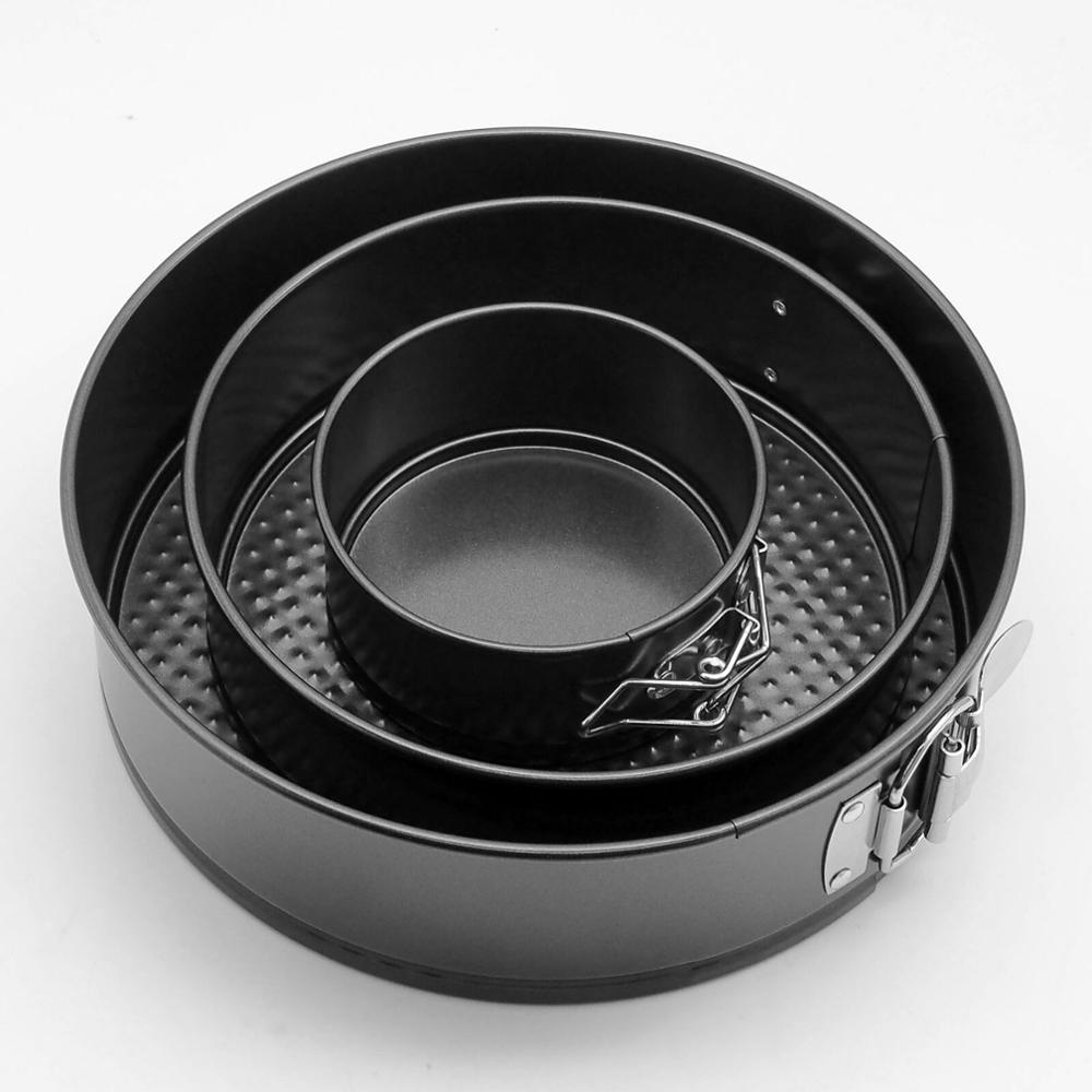 3-Piece Non-Stick Springform Cake Pan Set – Perfect Layered Cakes Every Time