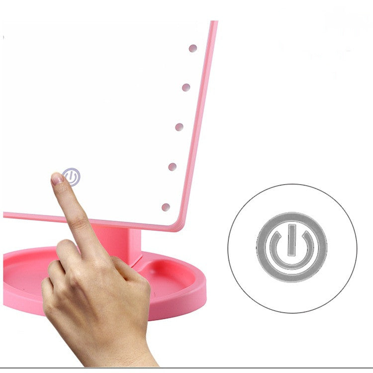 Rechargeable table top dressing mirror