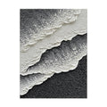 3D Texture Sea Wave Scenery Abstract Landscape Design Oil Painting Internet Celebrity Style Black And White Waves Wall Art Picture Hand-Painted Canvas Hot Selling For Living Room Decor