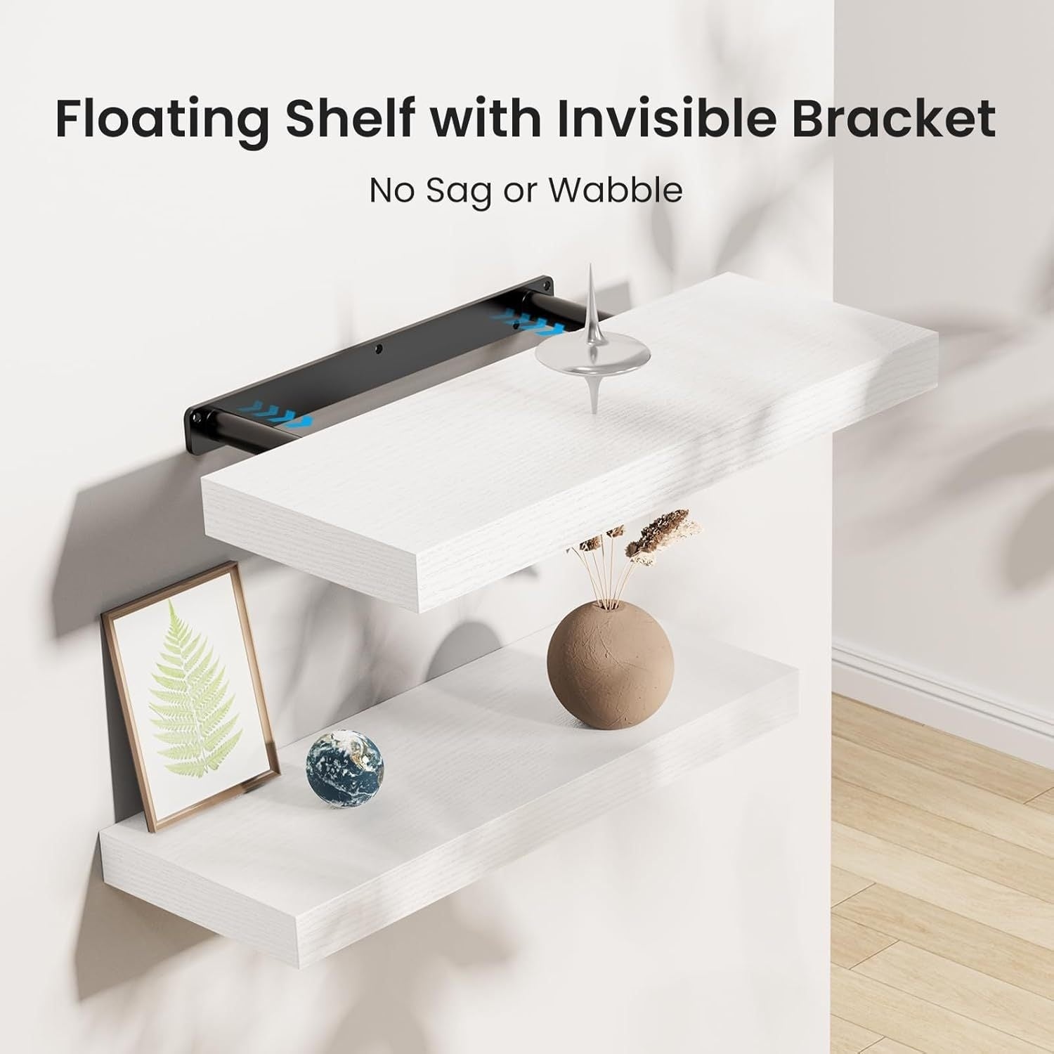 One-line Wall-mounted Floating Wall Shelf