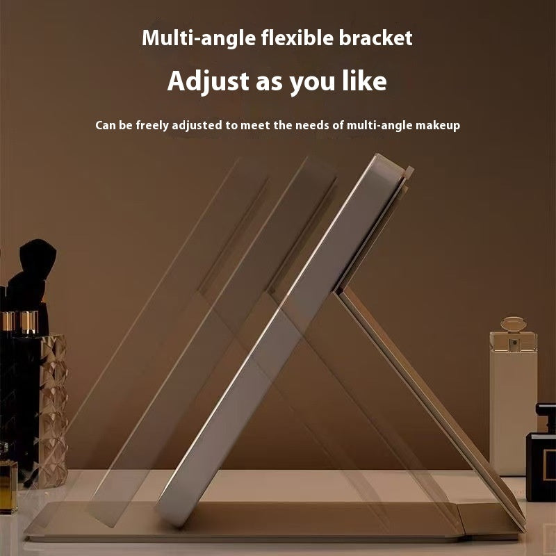 Led Make-up Mirror Folding Dressing Table With Light Portable