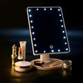 Rechargeable table top dressing mirror