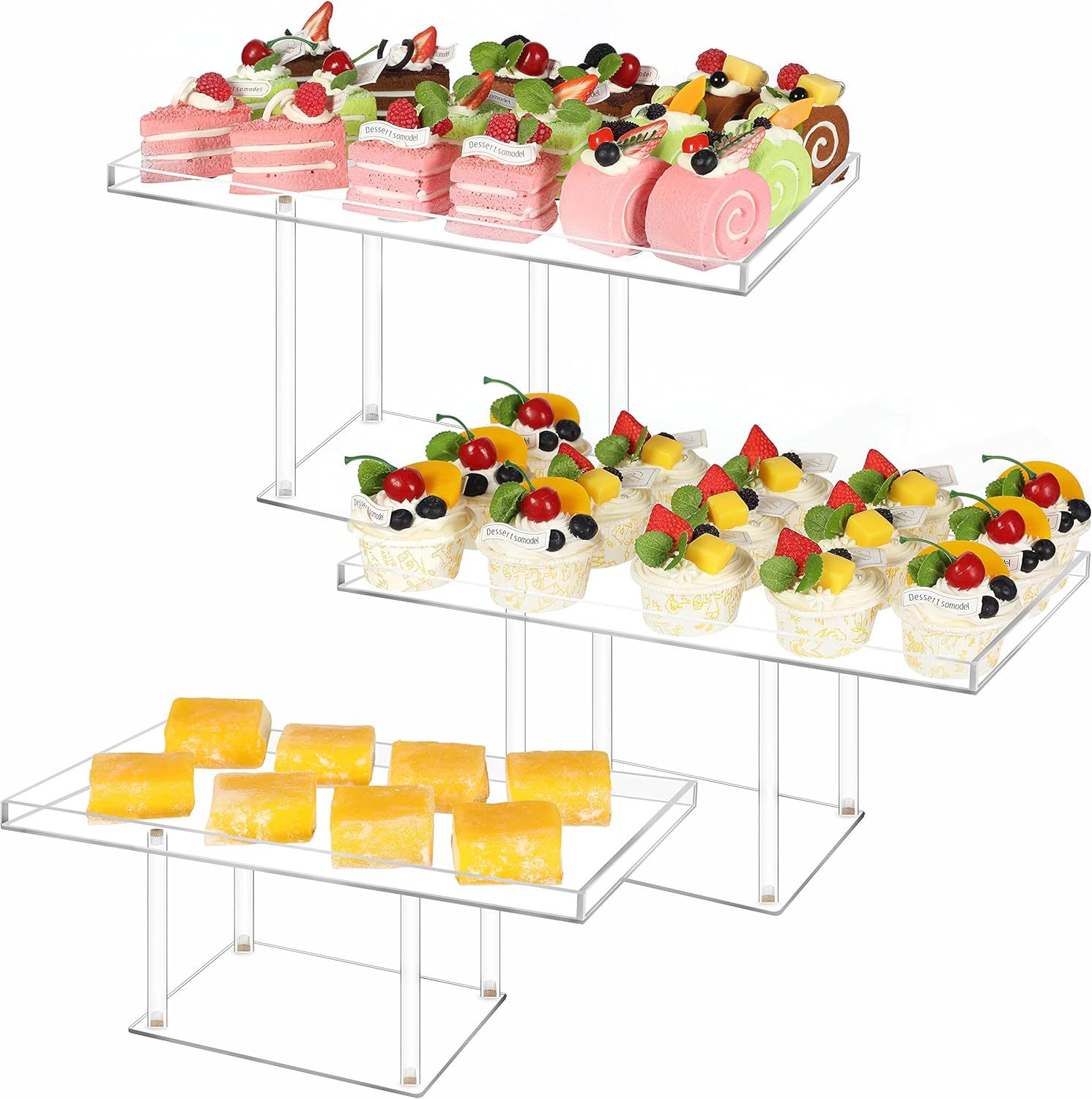 Acrylic Transparent Storage Tray For Dessert Tables