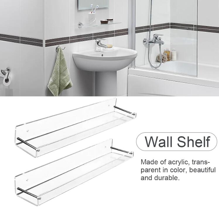 Bathroom Floating Wall Mounted Acrylic Display Stand