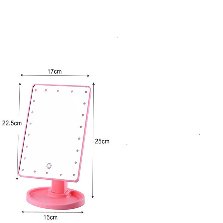 Rechargeable table top dressing mirror