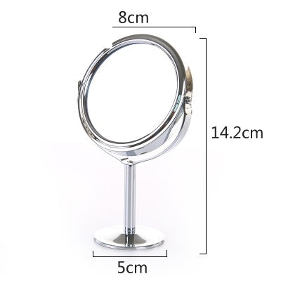 Small round table top steel frame round mirror