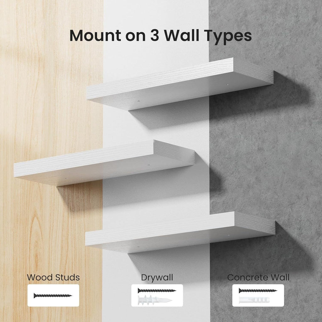 One-line Wall-mounted Floating Wall Shelf