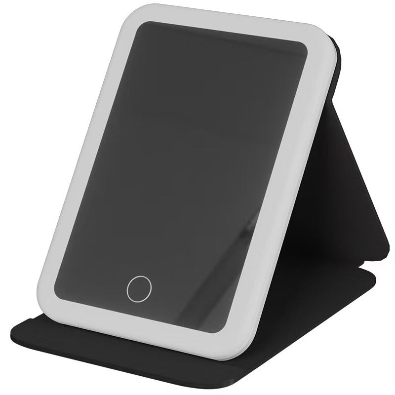 Led Make-up Mirror Folding Dressing Table With Light Portable