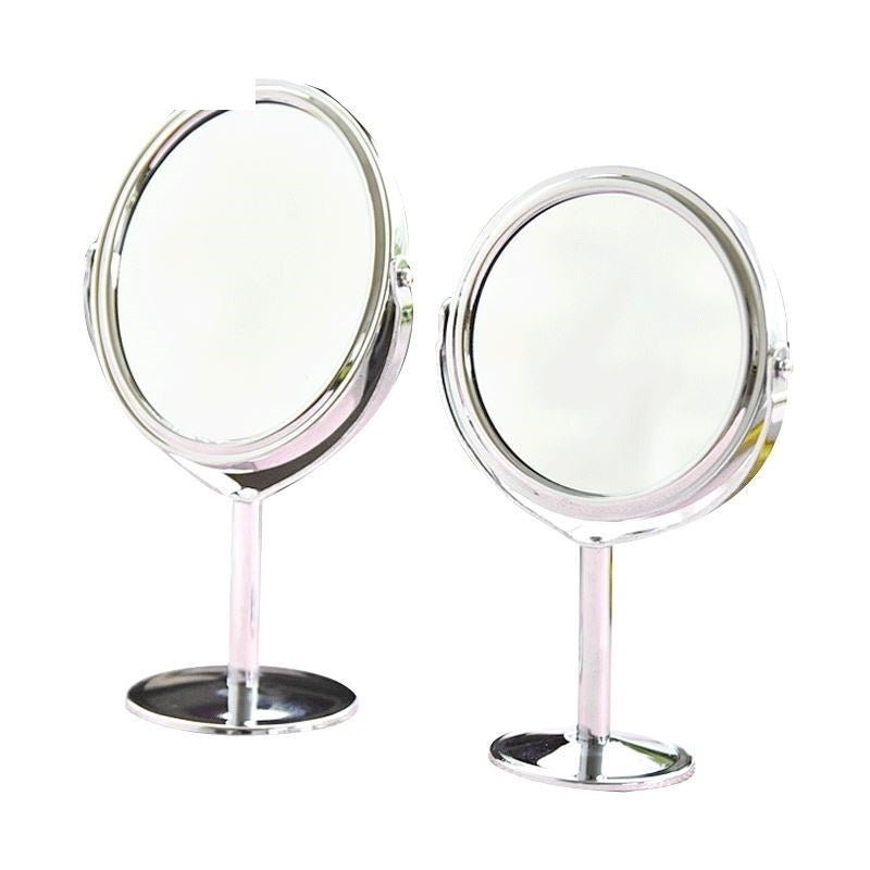 Small round table top steel frame round mirror