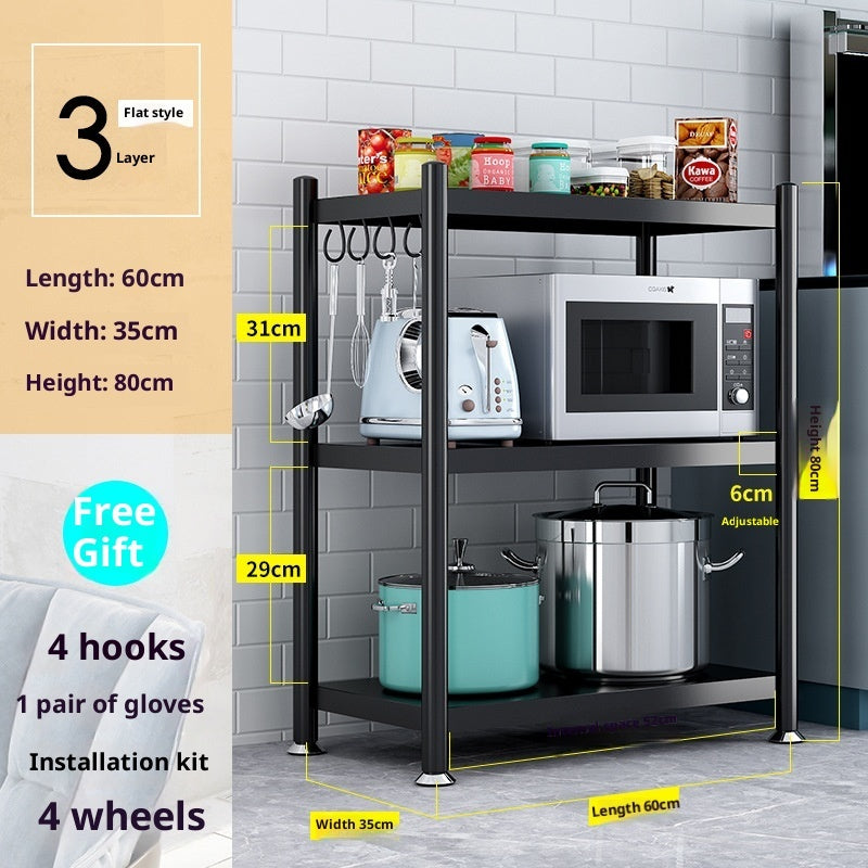 Kitchen Shelf Floor Multi-layer Storage Shelves