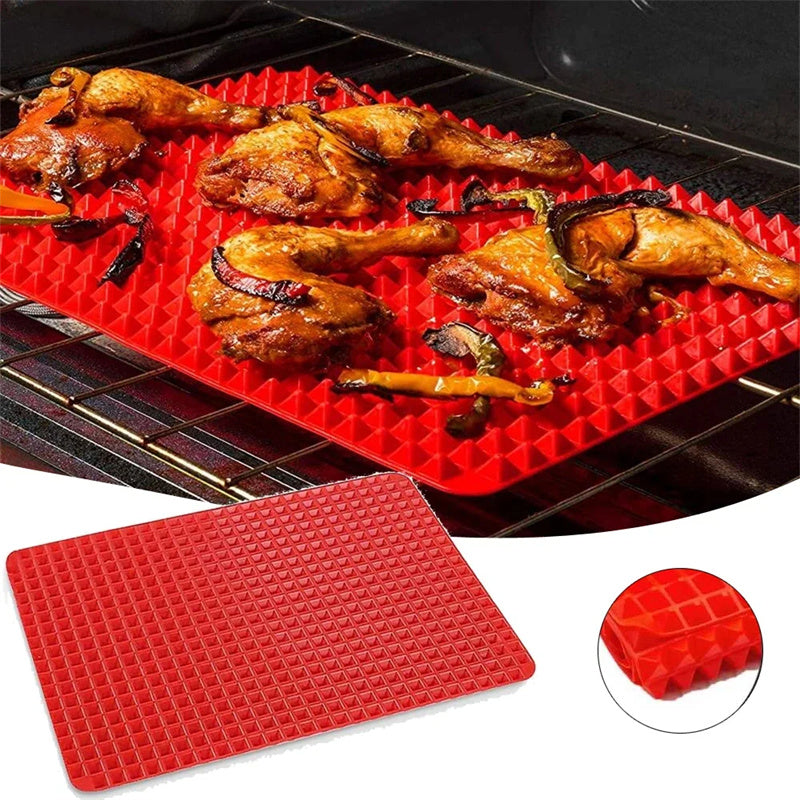 Non-Stick Silicone Pyramid Baking Mat – Crispier, Healthier Cooking Without Grease