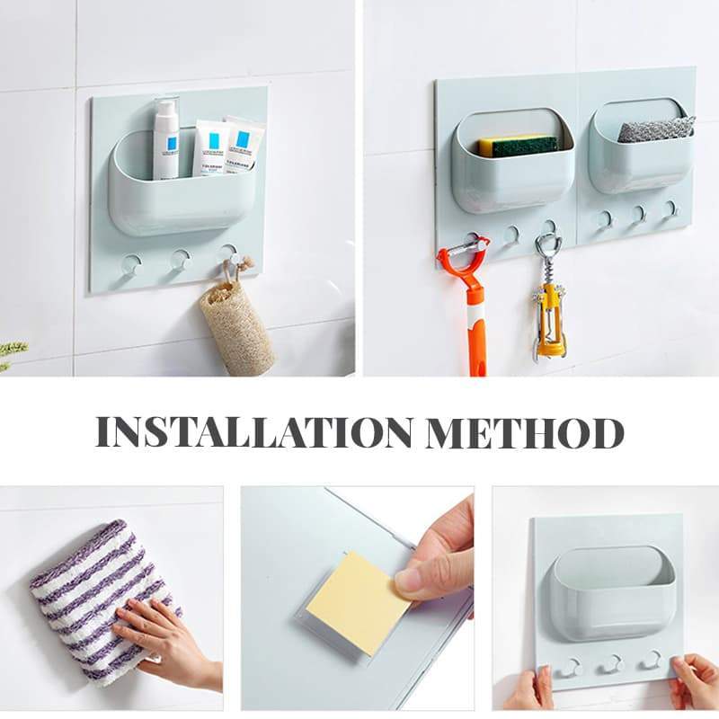 Kitchen Shelves Plastic Free Perforation Household Storage Simple Shelves