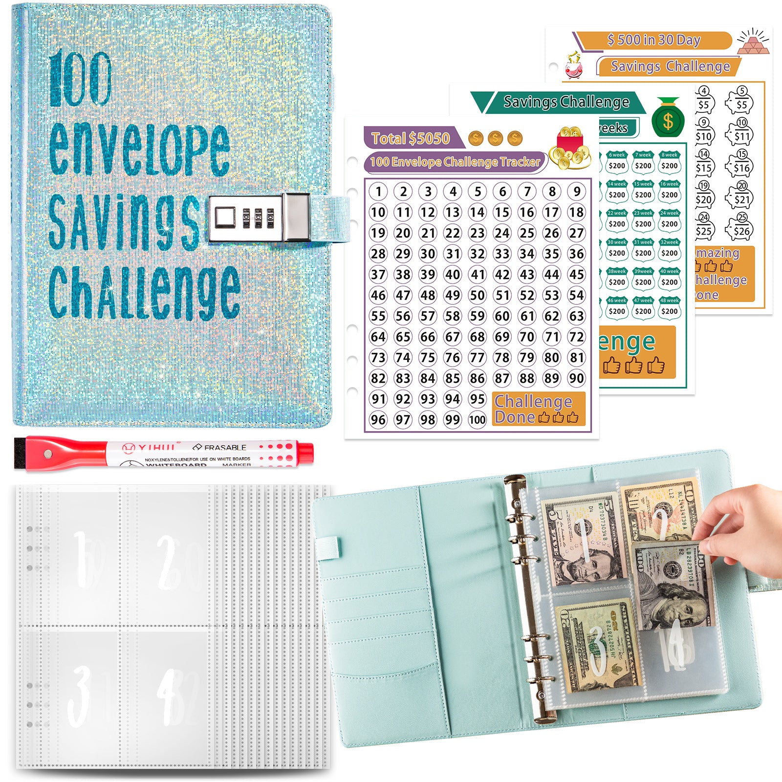 5A Money Saving Challenge Planner