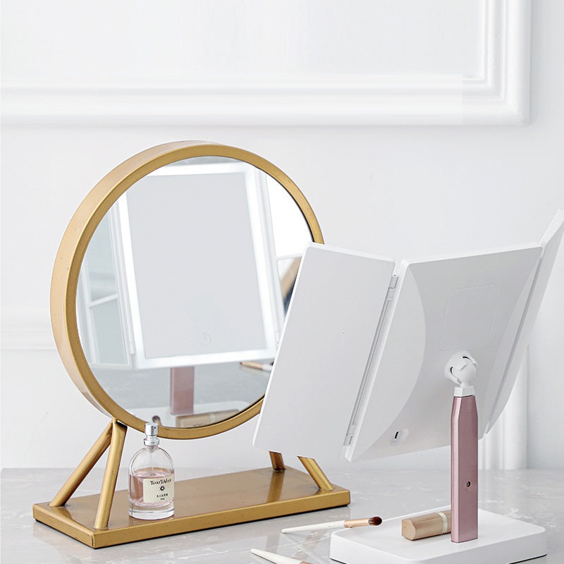 Practical Led Makeup Table Top Double Mirror Gift